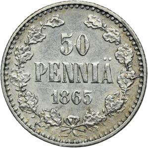 50 penniä 1865 S, Helsinky
