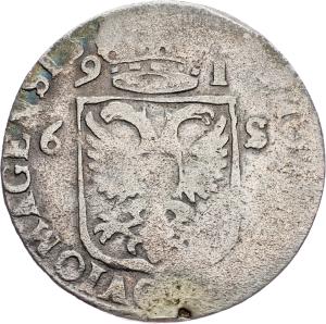 6 stuiver 1691, Nijmegen