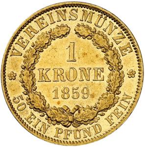 Spolková koruna 1859 B