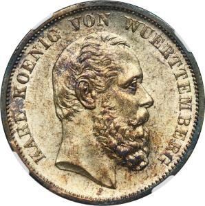 5 mark 1876, Stuttgart