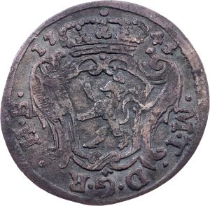 1/2 krejcar 1745, Praha