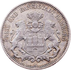 2 mark 1896 J, Hamburk