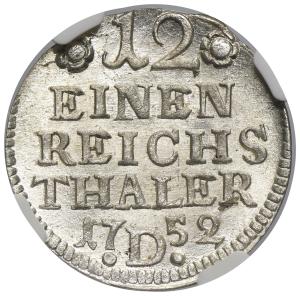 1/12 tolar 1752 D, Aurich