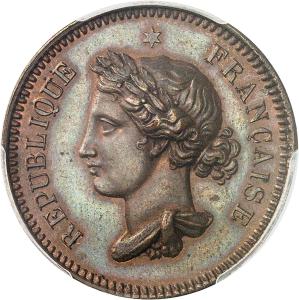 10 centime 1848, Paříž (zkušební ražba)