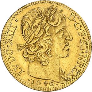 Louis d'or 1640 A, Paříž (zkušební ražba)